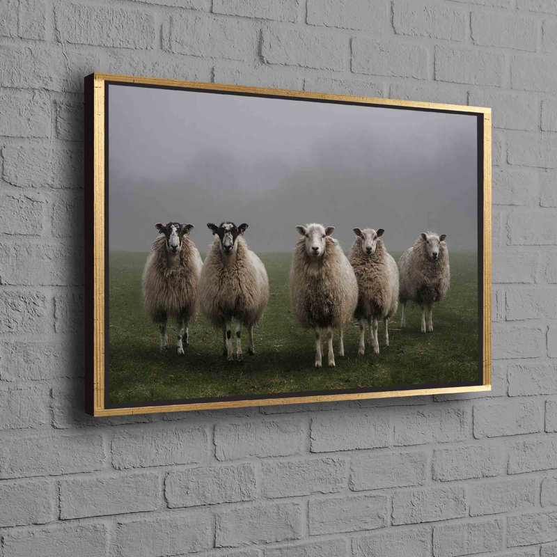 Print on Canvas, Framed Print without Mat, Gold, 60cm H x 90cm W