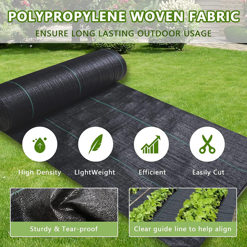 Tapis de jardinage, H 48 po x l 3 600 po x P 1 po