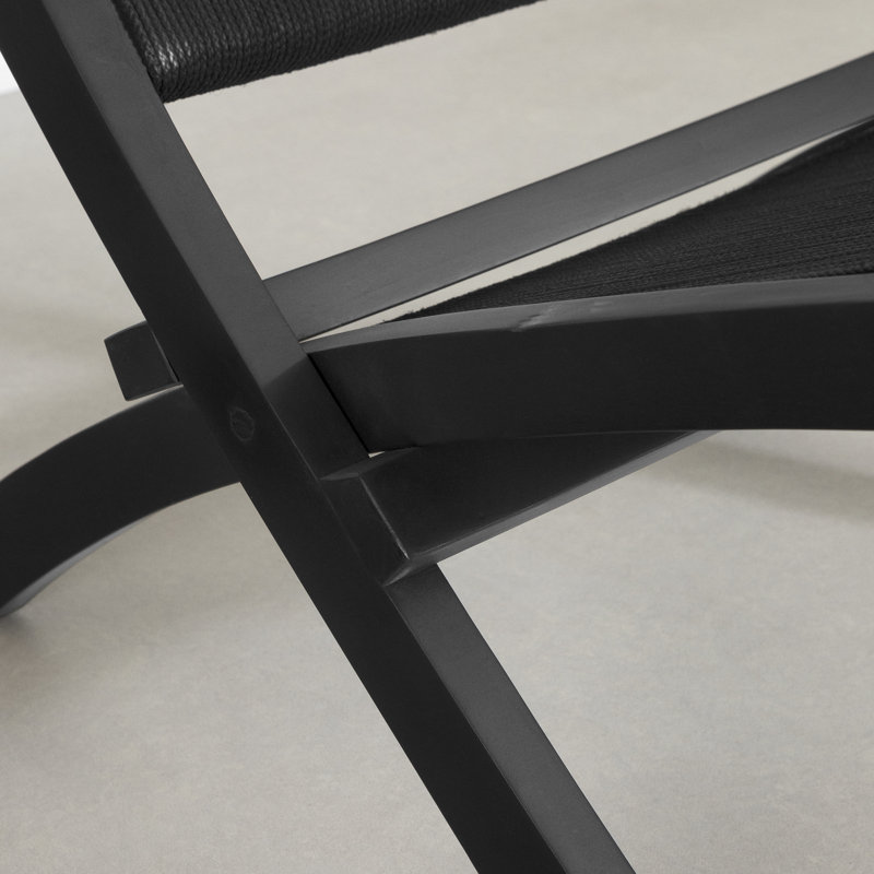 Balka Upholstered Lounge Chair, Black, Black