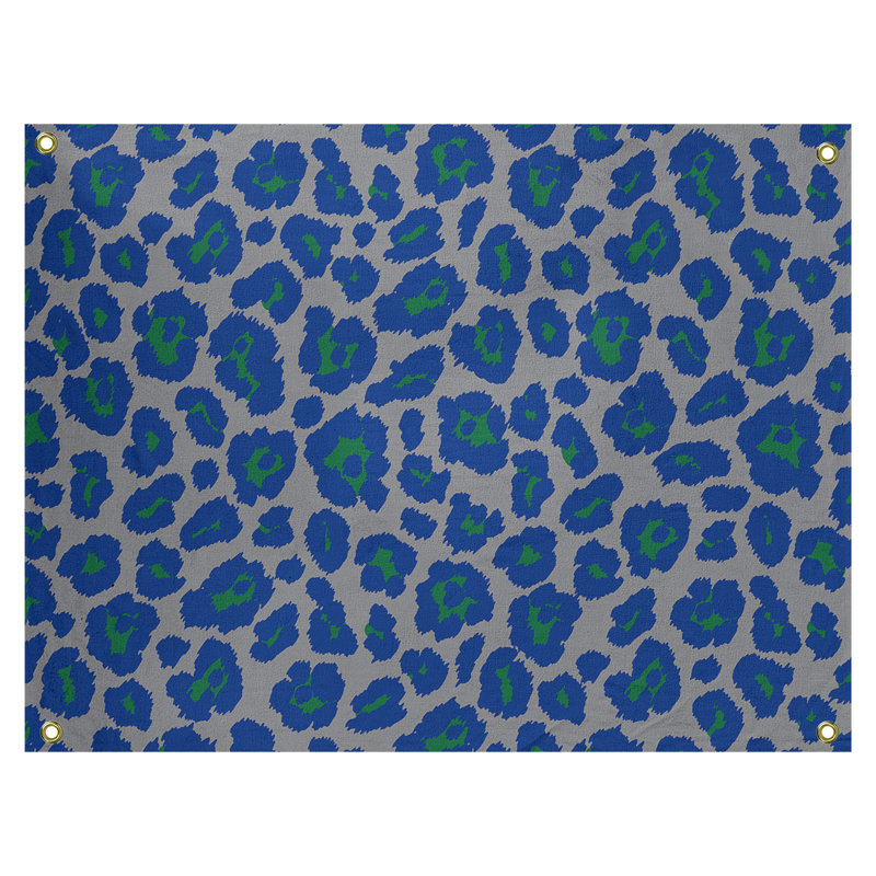 Tapisserie de football en polyester Seattle, H 50 po x l 59 po, Argenté / bleu / vert