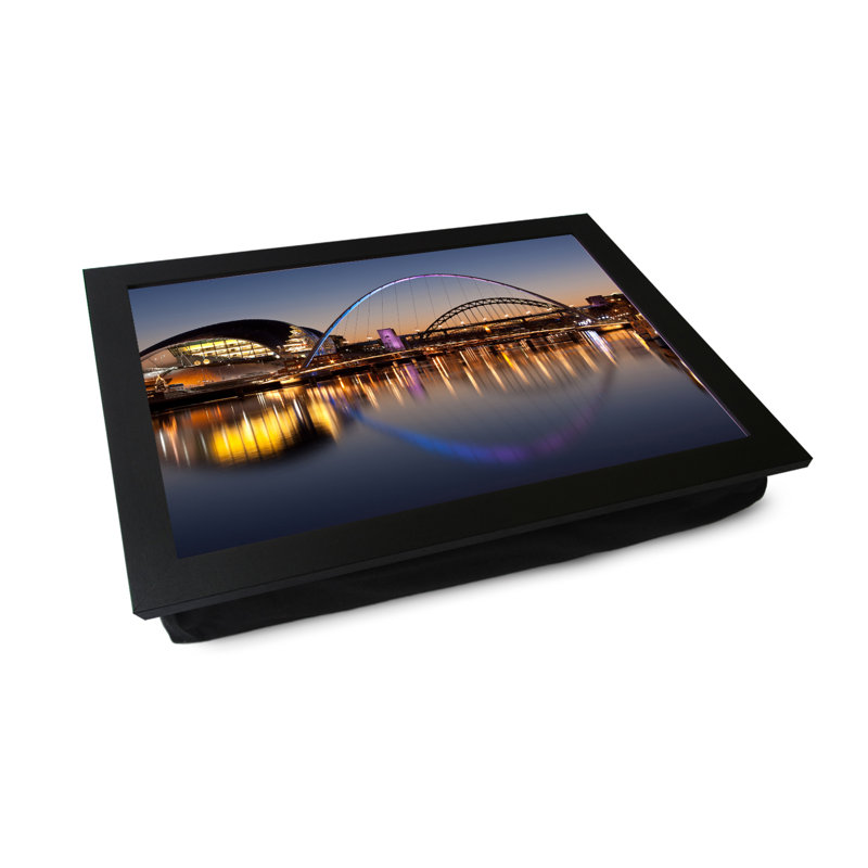 Angelie Wood Tray, Black