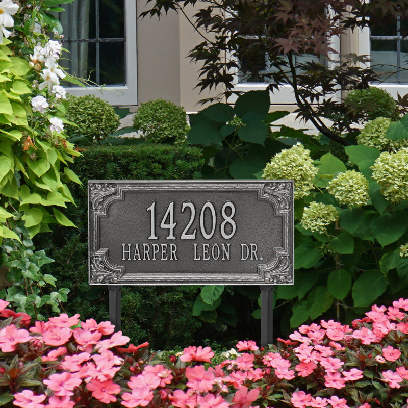 Plaque d'adresse sur 2 lignes Signature Series, Gris, Oui, Gris fumée