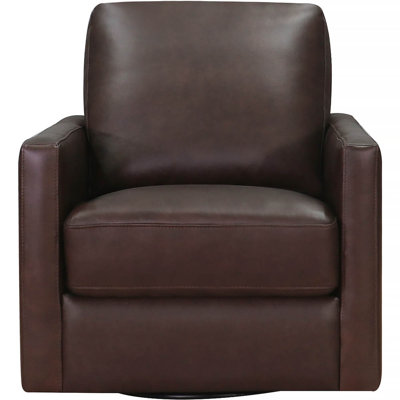 Vara Top Grain Leather Swivel Chair