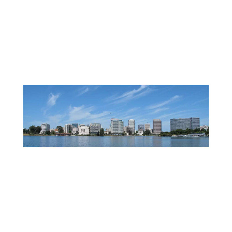 Oakland Panoramic Skyline Cityscape - Wrapped Canvas Panoramic Print, 30.48 cm H x 91.44 cm W x 1.91 cm D