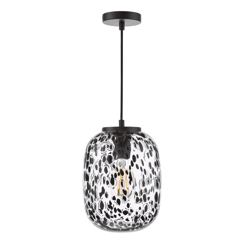 1 - Light Black Glass Pendant