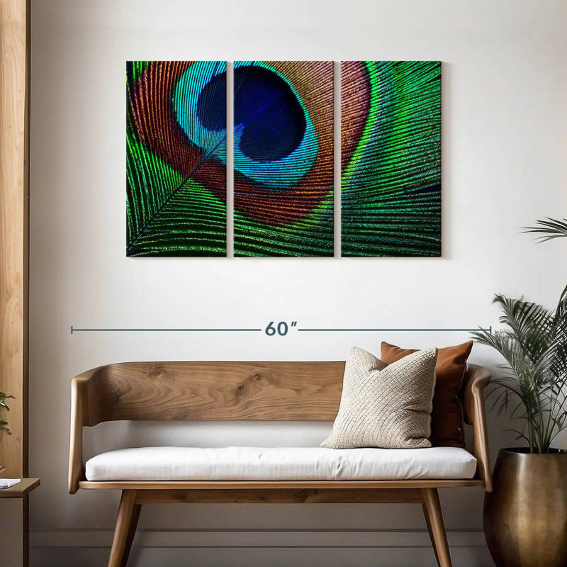 Brampt Fine Peacock Feather, 28" H x 45" W
