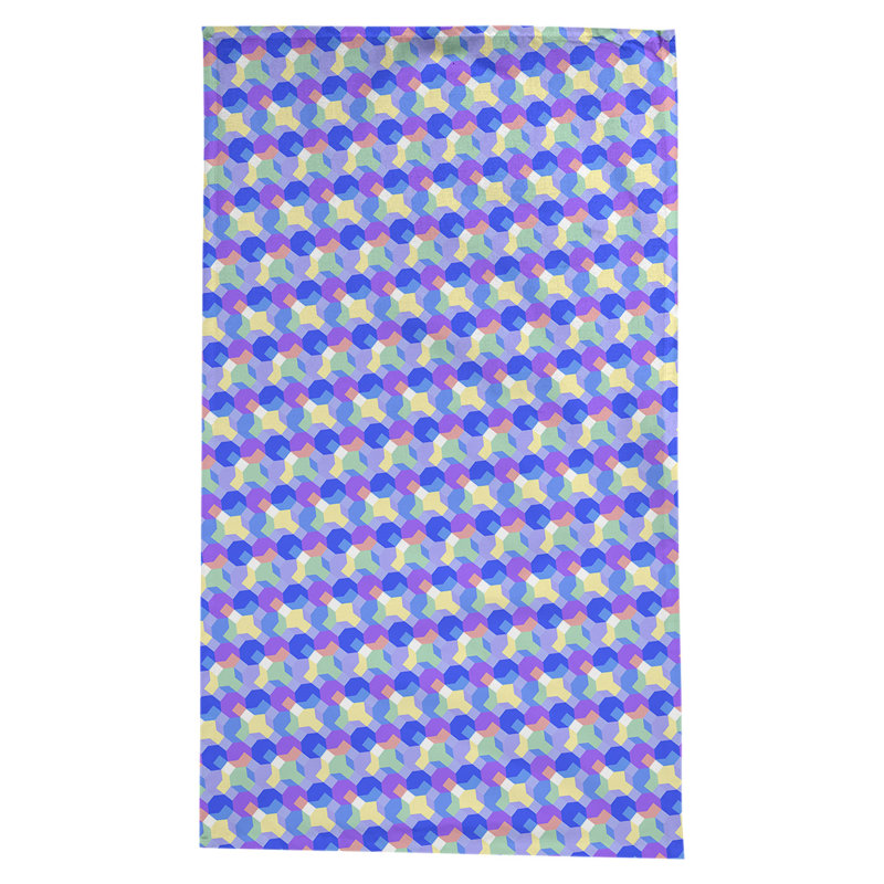 Nappe octogone Avicia, Bleu / Mauve