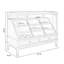 Nut-brown Solid Manufactured Wood Jewelry Display Storage Cabinet with drawer-style storage compartments