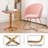 Modern Upholstered Barrel Chair Velvet Side Chair Makeup Accent Chair-68515952
