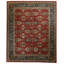 Oriental Hand-Knotted Wool Area Rug in Terracotta/Charcoal/Beige-50887142