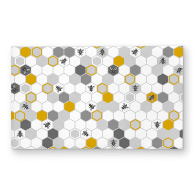 Beehive Pattern Gray Outdoor Area Rug | Home Decor Essentials