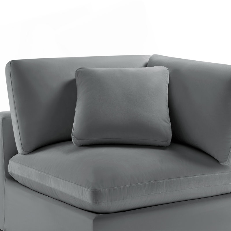 Chaise de coin Caylie - gris anthracite, Gris anthracite