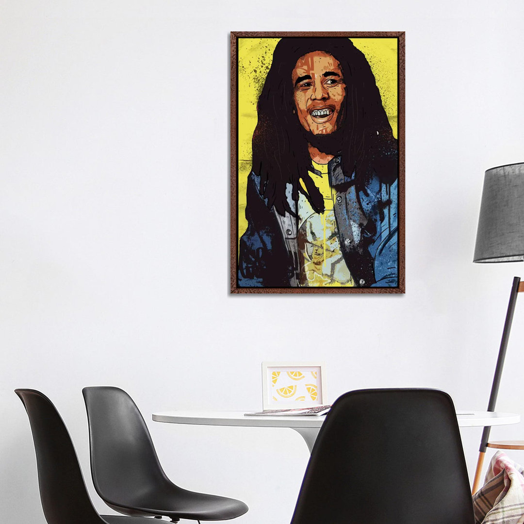 Bob Marley von Nick Cocozza - Floater Frame Gallery-Wrapped Canvas GiclÃ©e on Canvas