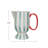 1 Quart Hand-Painted Stoneware Footed Pitcher With Stripes