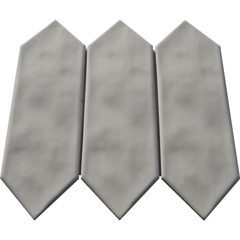 Carreau de mosaïque 4 po x 12 po, gris