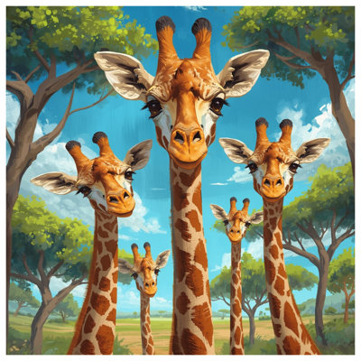 Tapis de bain Group of Giraffes