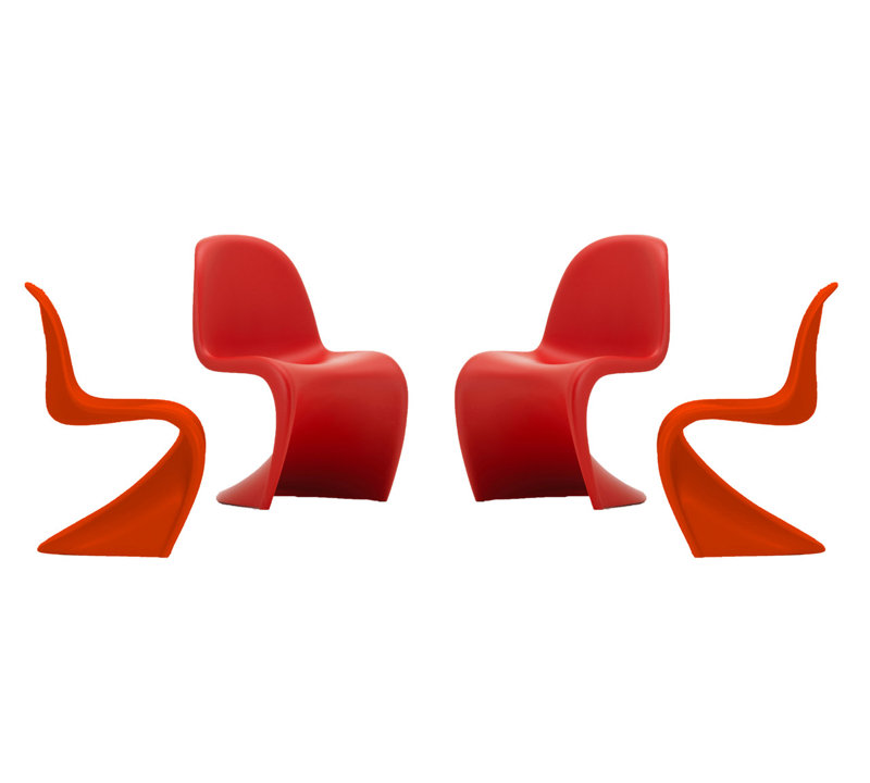 Chaise d'appoint Fiveish, Rouge