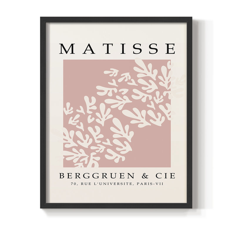 Matisse Cxxix, reproduction encadrée - bois massif, Noir, H 10 po x l 8 po
