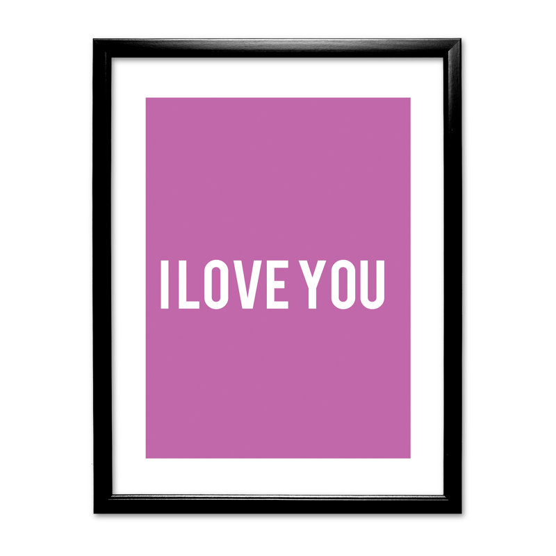 Single Picture Frame Print, Black