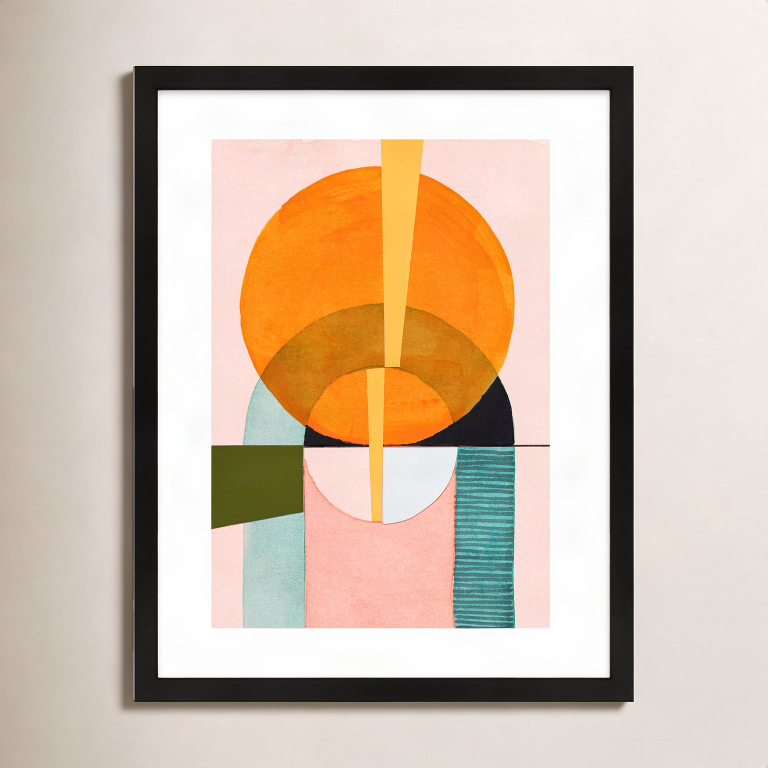 Composition Nr. 5 by Allison Rietta, 38" H x 30" W x 1.25" D, Black