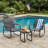 3-Piece All-Weather Outdoor Rocking Bistro Set, 2 Ergonomic Porch Rocker Chairs With Smooth Glide Structure, 1 Sturdy Small Side Table, Suitable For Porch, Backyard, Patio