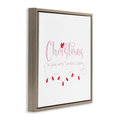 Cadre flottant Christmas Is Love with Lights, design par Lauren Rader