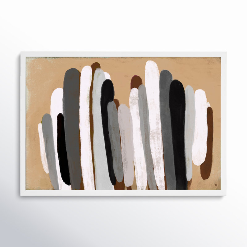 Desert Sprouts By Studiom - Framed Wall Art, 35" H x 50" W x 1.25" D, Black Framed