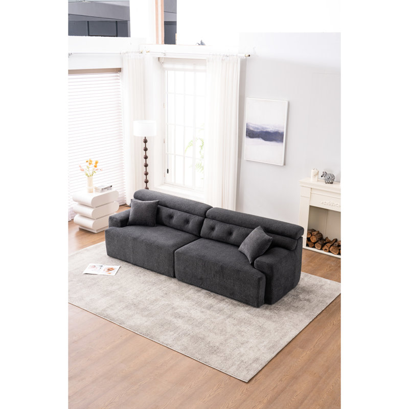 Compression avec 2 coussins pour le divertissement, Gris foncé