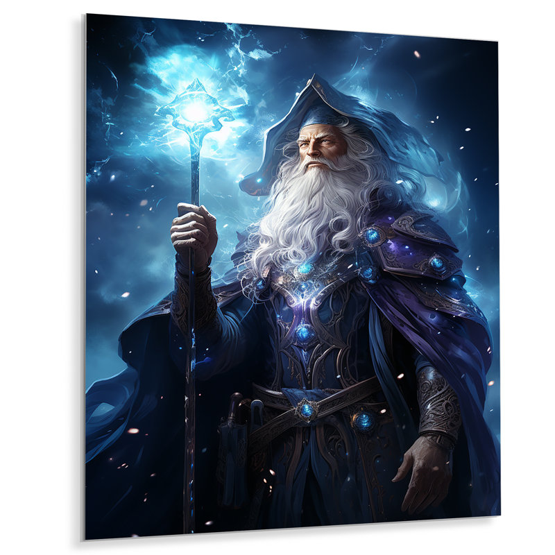 «Powerful Wizard - Superheros», reproduction d'art en métal, H 20 po x l 12 po x P 1 po