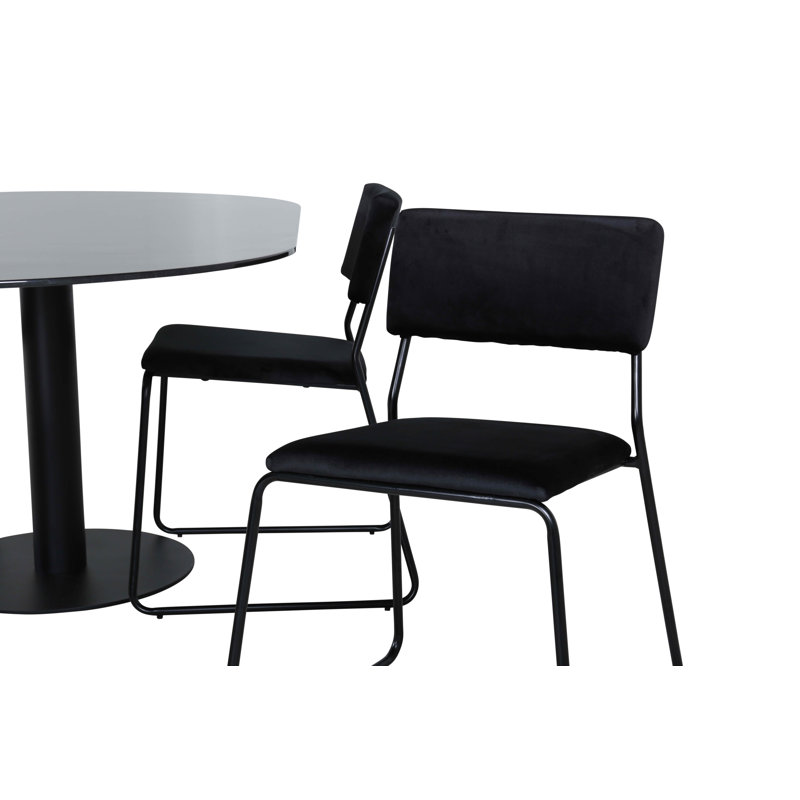 Pillan 4 - Person Dining Set, Black