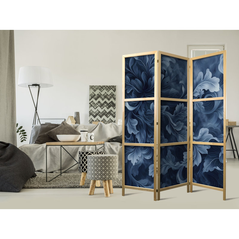 171cm H Solid Wood Folding Room Divider, 171cm H x 135cm W x 1.2cm D