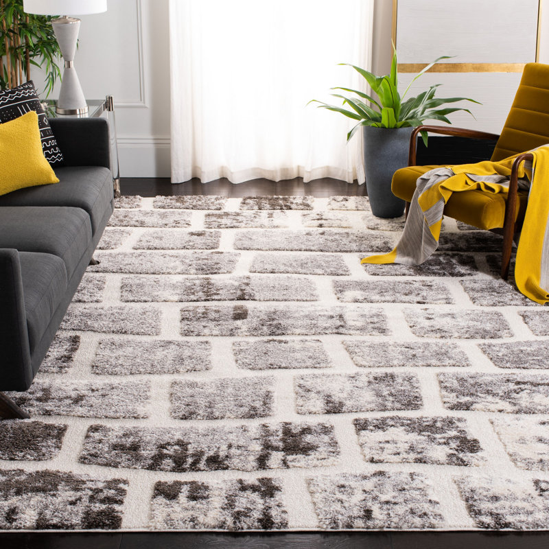 Eisley Shag Performance Abstract Rug, Rectangle 5'1" x 7'6"