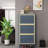 3 Metal Door Shoe Rack, Freestanding Modern Shoe Storage Cabinet