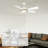 52 Inch 5 Blades DC Motor Smart Ceiling Fan with Remote and Light Kit.-406541790-406541785