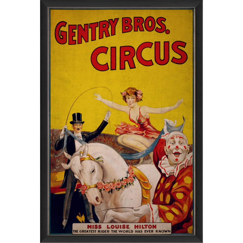 « gentry votre gang gars cirque », affiche rétro encadré