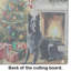 Belgian Sheepdog Cozy Christmas Glass Cutting Board Large
