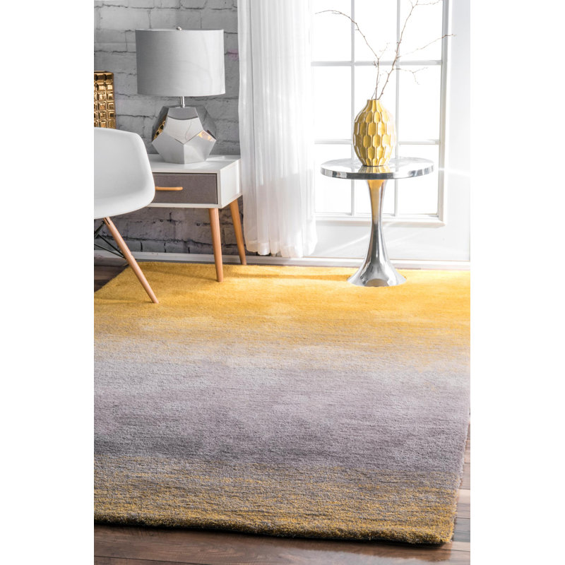 Ombre Hand Woven Shag Area Rug, Rectangle 152 x 244cm