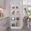 Garde-manger Felch avec 4 tablettes de rangement ouvertes et une armoire à une porte pour le rangement caché, un garde-manger polyvalent pour la cuisine, le linge ou la lessive