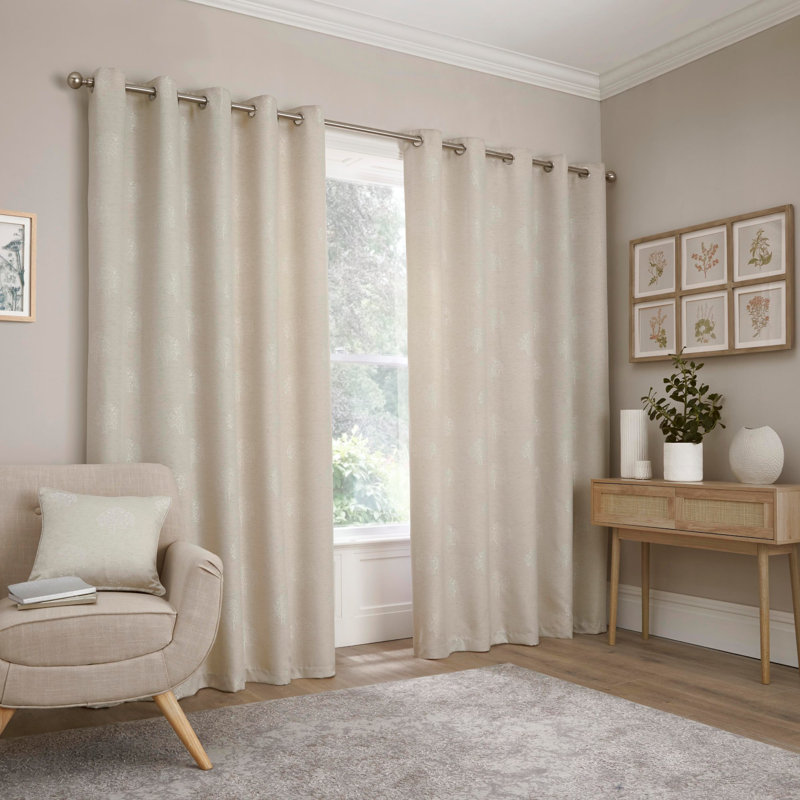 Semi Sheer Curtain Pair, 168 x 229 cm, Natural