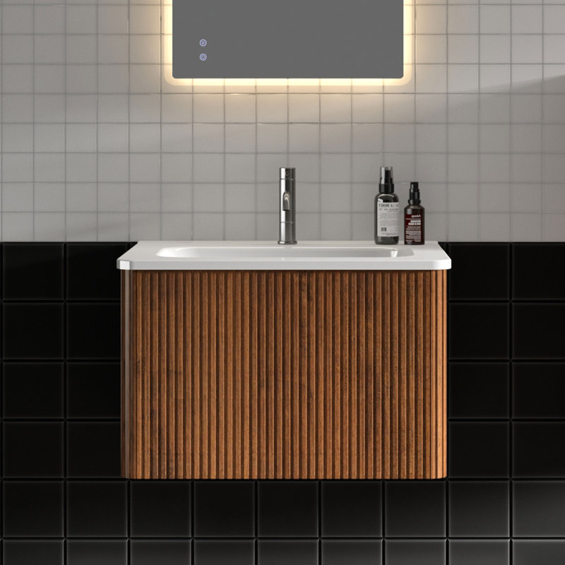 Emerfield 24.01'' Single Bathroom Vanity with Porcelain Top