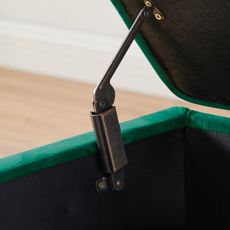 Tabouret de chevet multifonctionnel en velours foncé avec des pieds en métal stables - Un triangle d'ajout pratique ajoute du style aux pièces