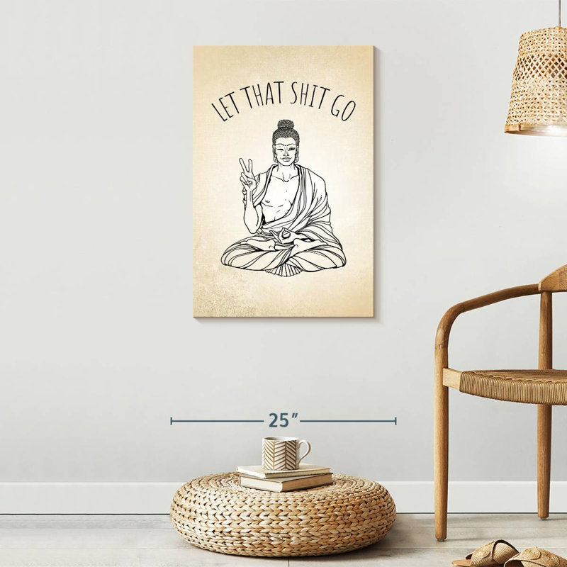 Kemble Modern Buddha Canvas Print, 30" W x 20" H