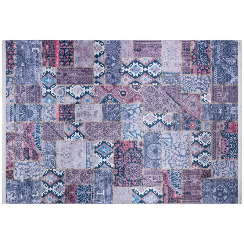 Tapis intérieur / extérieur en coton Sarika, Rectangle 5 pi 3 po x 7 pi 7 po
