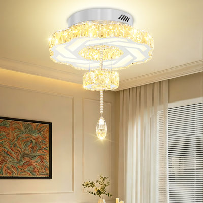 Petit lustre encastré en cristal D15