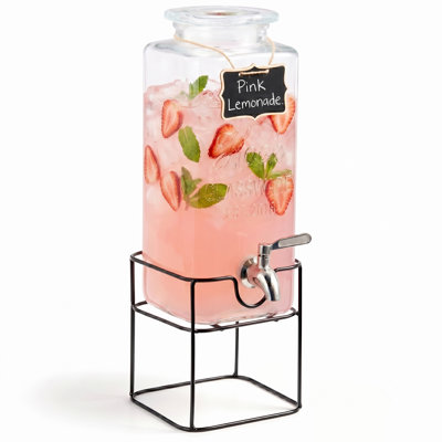 Square 80 oz. Beverage Dispenser with Stand
