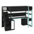 Twin-Sized Wooden Loft Bed For Gaming With Stairs For Storage, Integrated Desk, Shelves & Pegboard-1052499282-1052499280