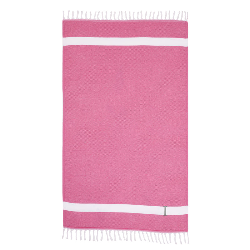 Serviette de plage Diamond Pestemal personnalisée 100% coton turc, Gris / Bleu marine, I