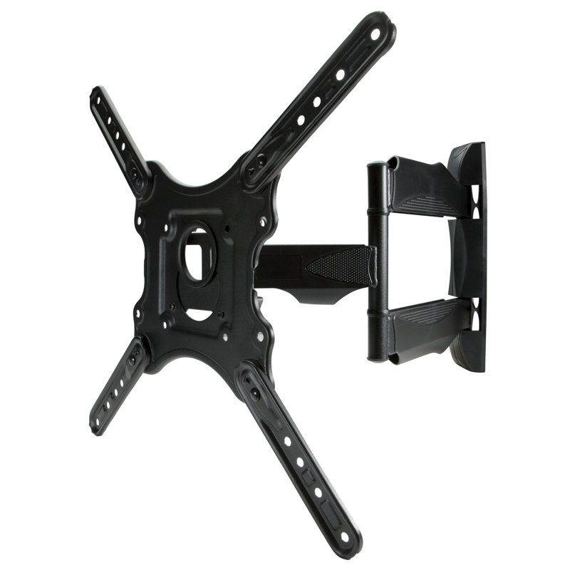 Black Steel Full Motion TV Wall Mount with HDMI Cable