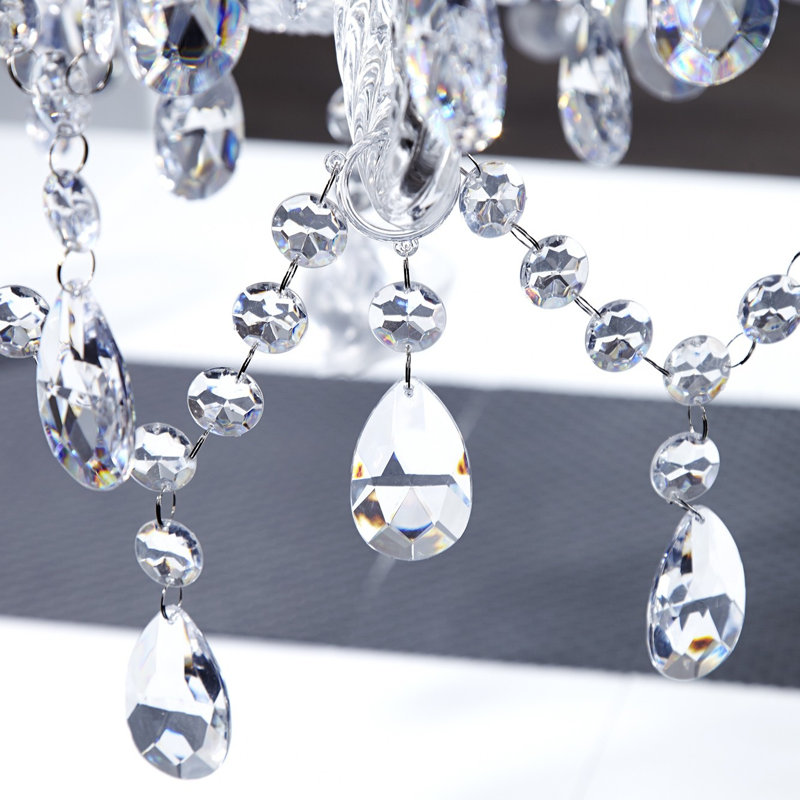 15-light chandelier, Translucent