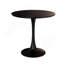 Table de salle à manger ronde 31,5 "noire, table de salle à manger Tulip Kitchen 2-4 personnes avec plateau en panneau de fibres à densité moyenne et base à piédestal, table de bout Mid-Century-1456553762
